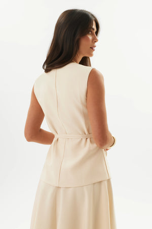 Blusa de Alfaiataria com Cinto Eixo | Alva & Co.